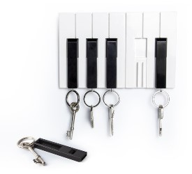 Portachiavi Originale Con Tastiera E Note Musicali – Regalo Unisex Per Musicisti E Appassionati Di Pianoforte, Gioielli Da Uomo E Da Donna